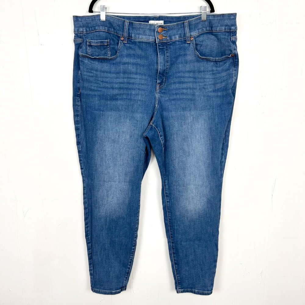 Lane Bryant High-Rise Tighter Tummy‎ Skinny Jeans Plus Size 24 Mid Wash Stretch